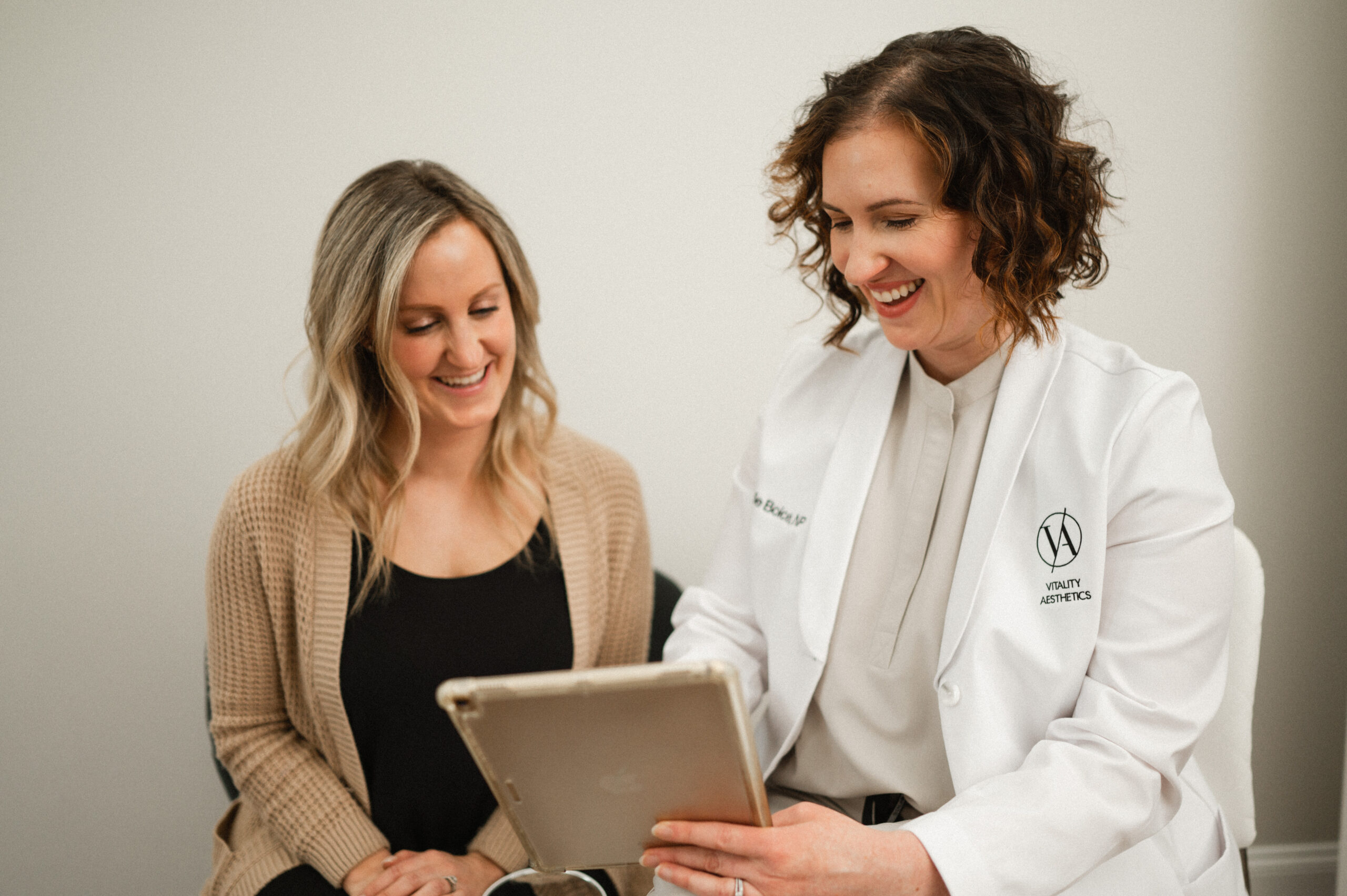 Nurse practitioner performing a collagen biostimulator injection at Vitality Aesthetics in Haymarket, Virginia